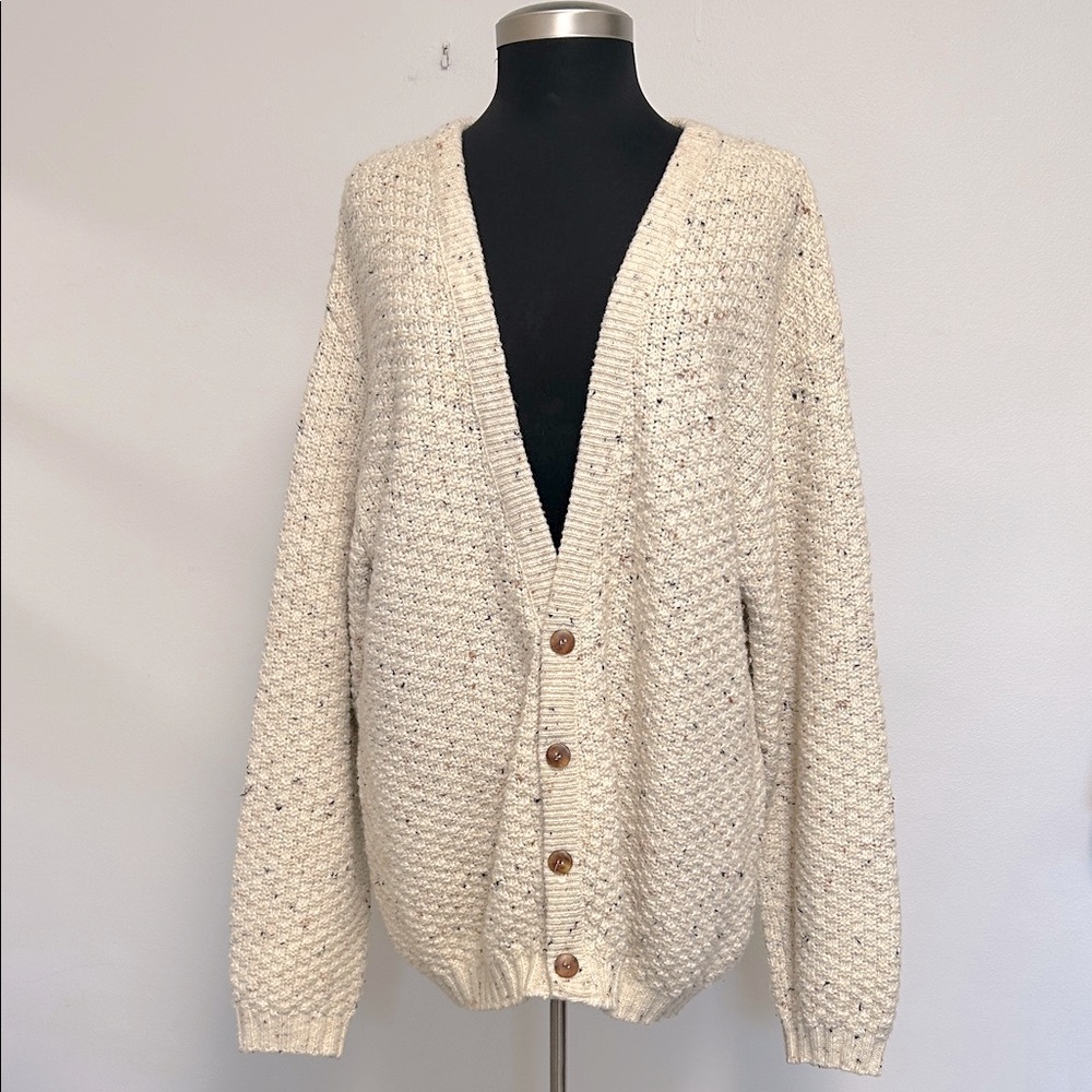 Jay Berma Vintage Retro Made In Canada Oversized Mens Size M Sweater Cardigan